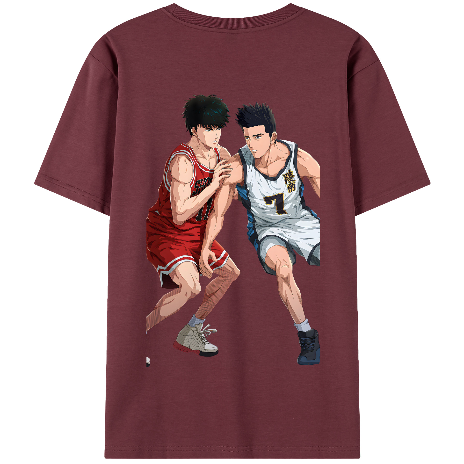SLAM DUNK／スラムダンク 綿100％半袖Tシャツ（背面プリント）